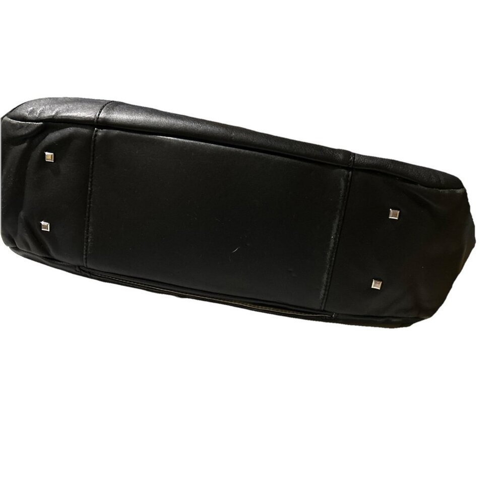 TUMI Sinclair Camilla Commuter Brief Black Leather Laptop Work Bag Tote Key Fob - Picture 15 of 16